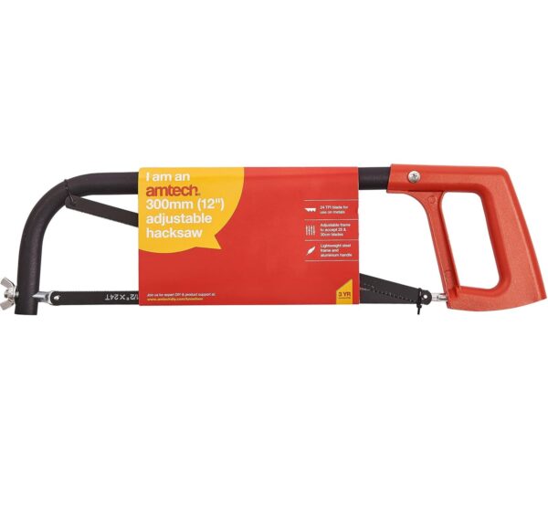 Amtech 12" 300mm Adjustable Hacksaw Including A Spare Saw Blade