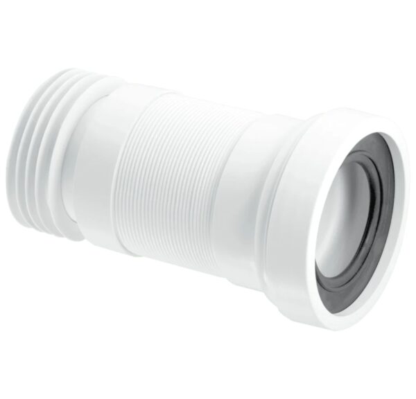 McAlpine Straight Flexible WC Connector - F18R