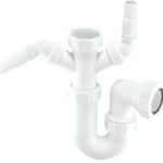 McAlpine White Sink P Trap & Twin Nozzles - 38mm - WM11