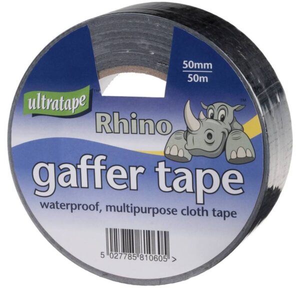 UltraTape Rhino Gaffer Tape Black 50mm x 50m