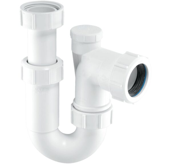 McAlpine Tubular Swivel Adjustable Inlet Anti-Syphon 'P' Trap - ASC10V